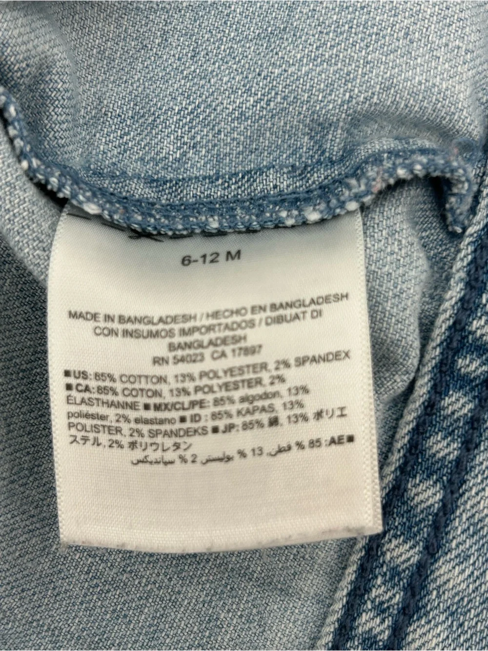 Old Navy Faded Light Blue Denim Jacket for Kids Size